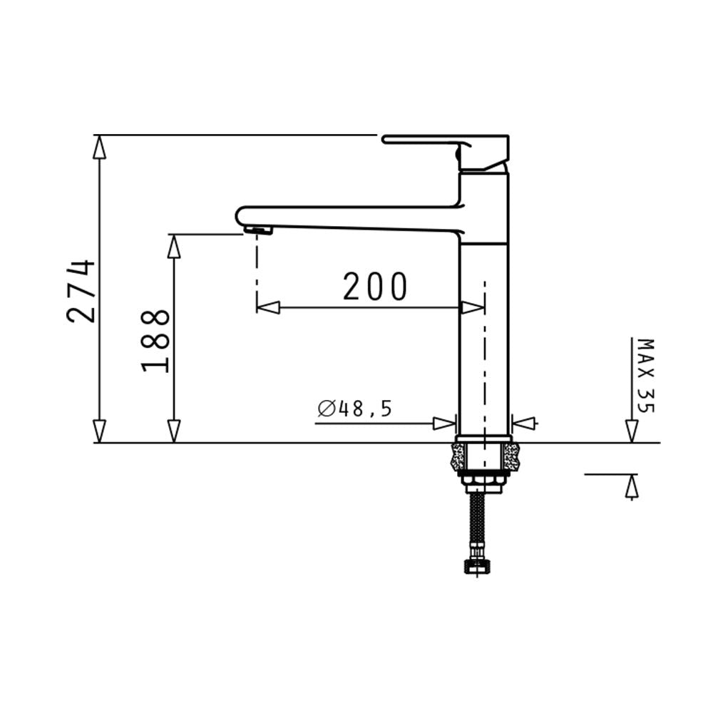 Baterie bucatarie Pyramis MELISMA crom - EpicHome