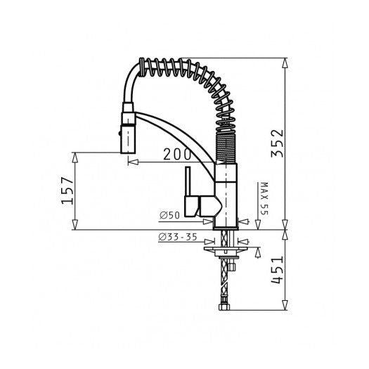 Baterie bucatarie Pyramis MINI CRESENTO Crom - EpicHome.ro
