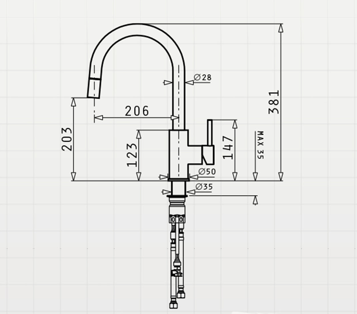 Baterie bucatarie Pyramis VERISMO Granit - EpicHome