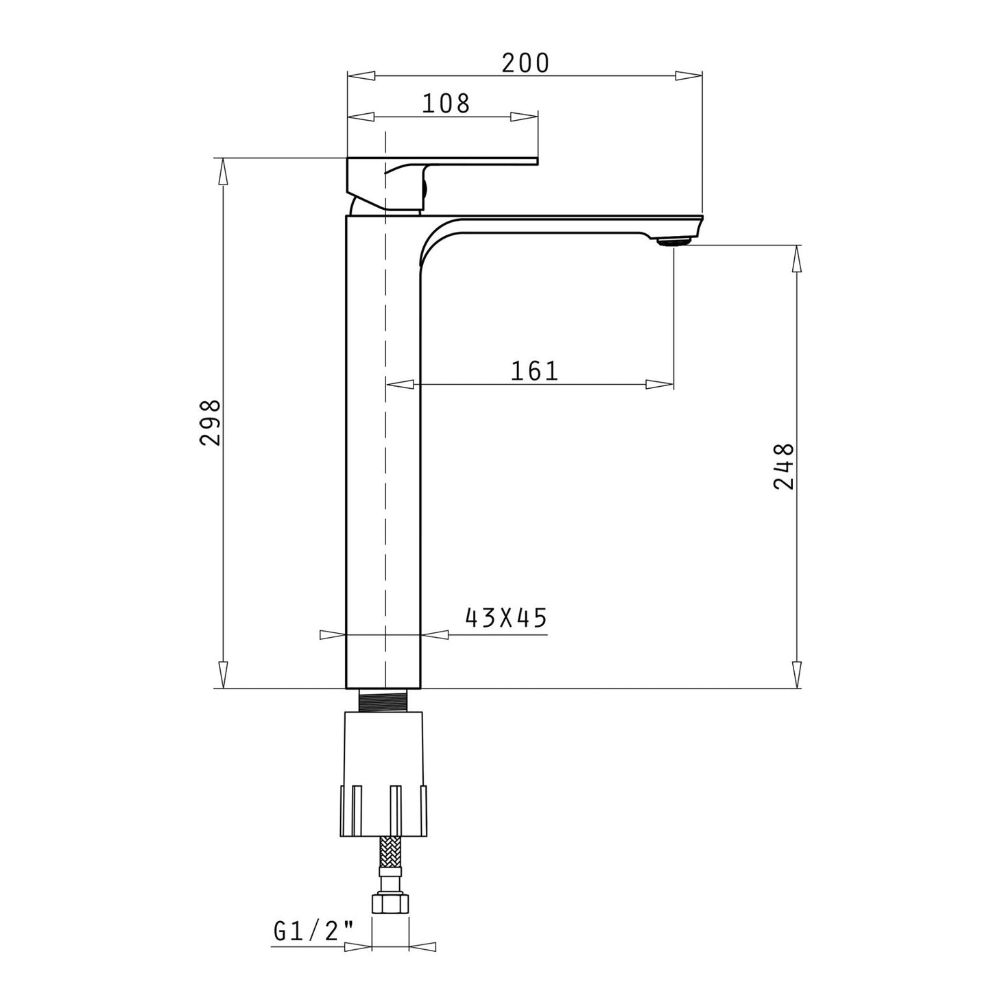 Baterie lavoar Pyramis ARONA XL, finisaj cromat, cartus cu disc ceramic - EpicHome.ro