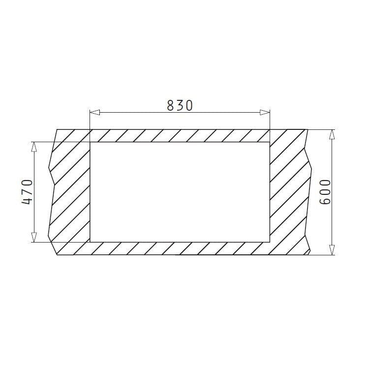 Chiuveta Pyramis CONCERTO 850x50 1B 1D Black Glass & Inox - EpicHome.ro