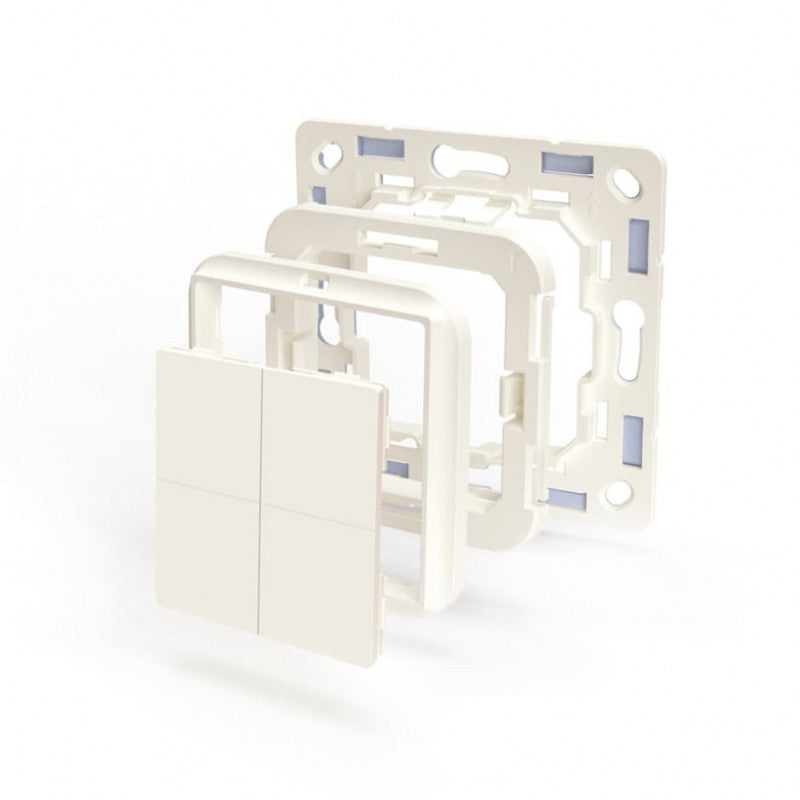 Comutator de perete Shelly BLU Wall Switch 4 + rama Busch-Jaeger - EpicHome