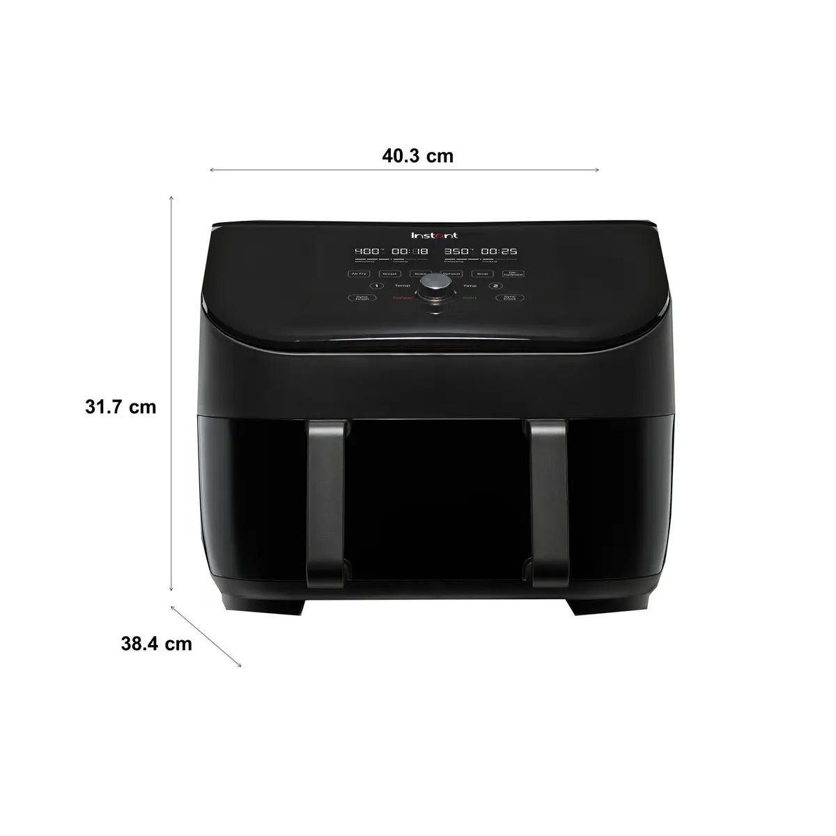 Friteuza cu aer cald InstantPot Frit Vortex Plus VersaZone, 9 l, 1700 W, 6 programe, Control tactil (Negru) - EpicHome