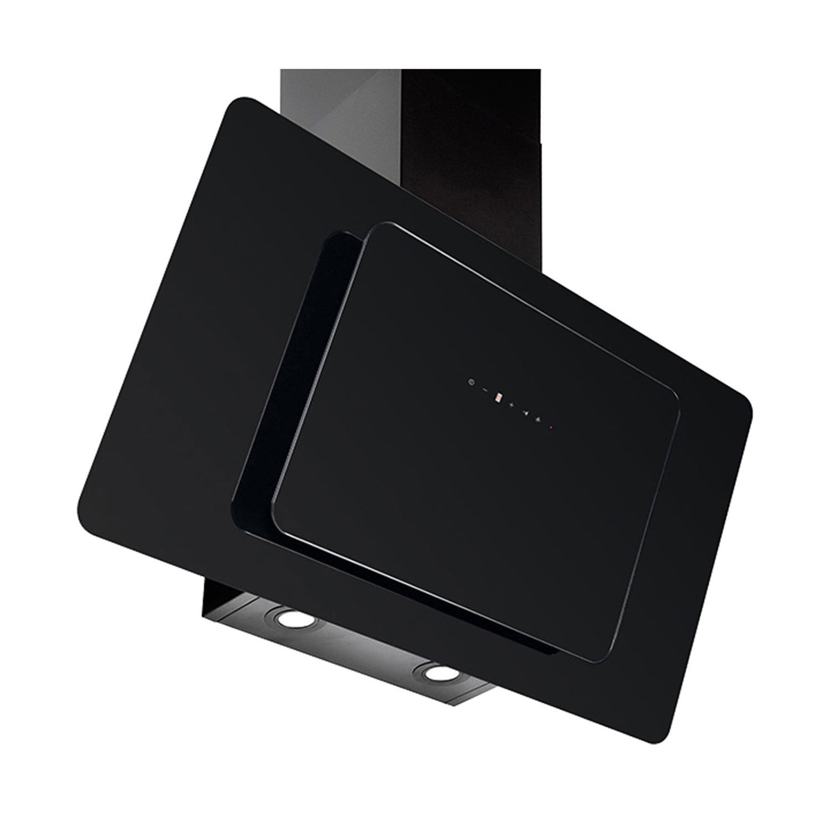 Hota decor Pyramis FIERO Black Glass, 1 motor turbo, Touch control, Timer, Display, 500m³h - EpicHome.ro