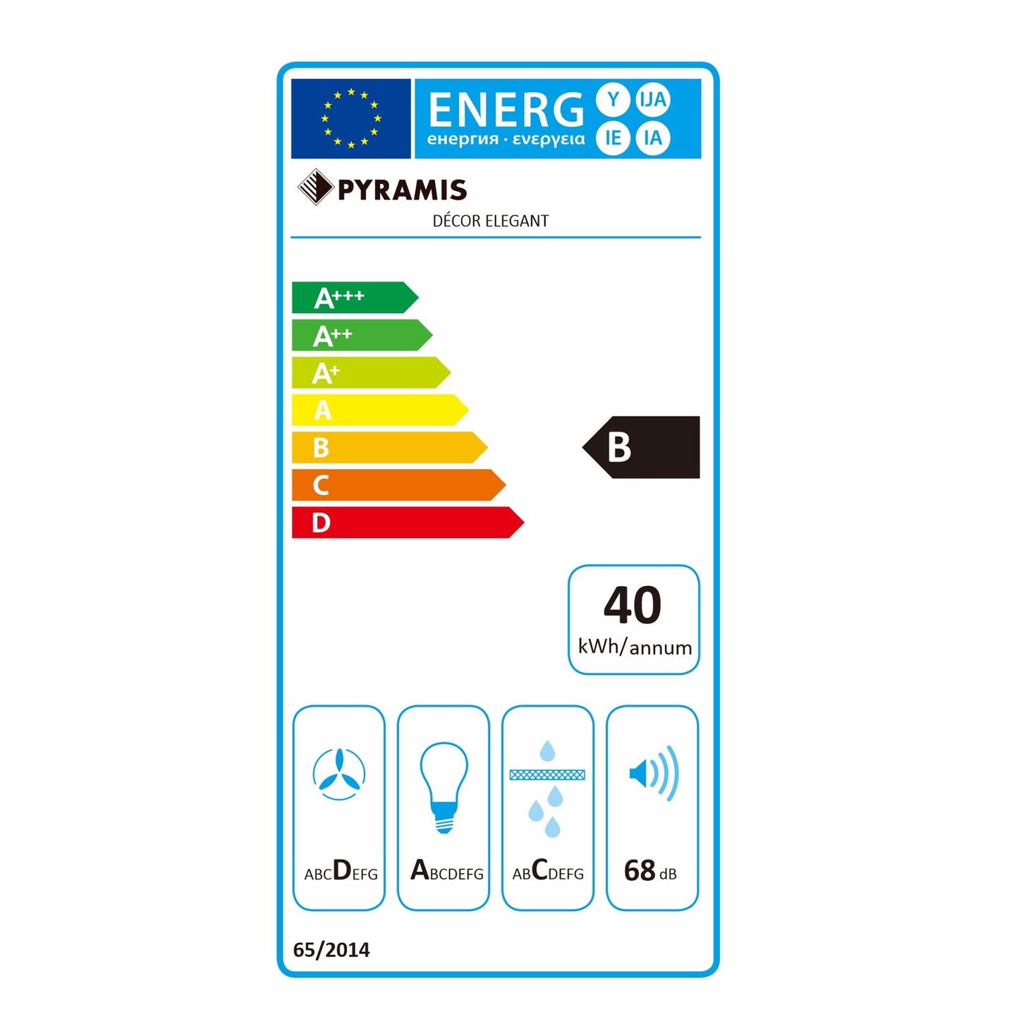 Hota decor Pyramis MD Elegant, 1 motor, butoane pivotante, 403m³h - EpicHome.ro
