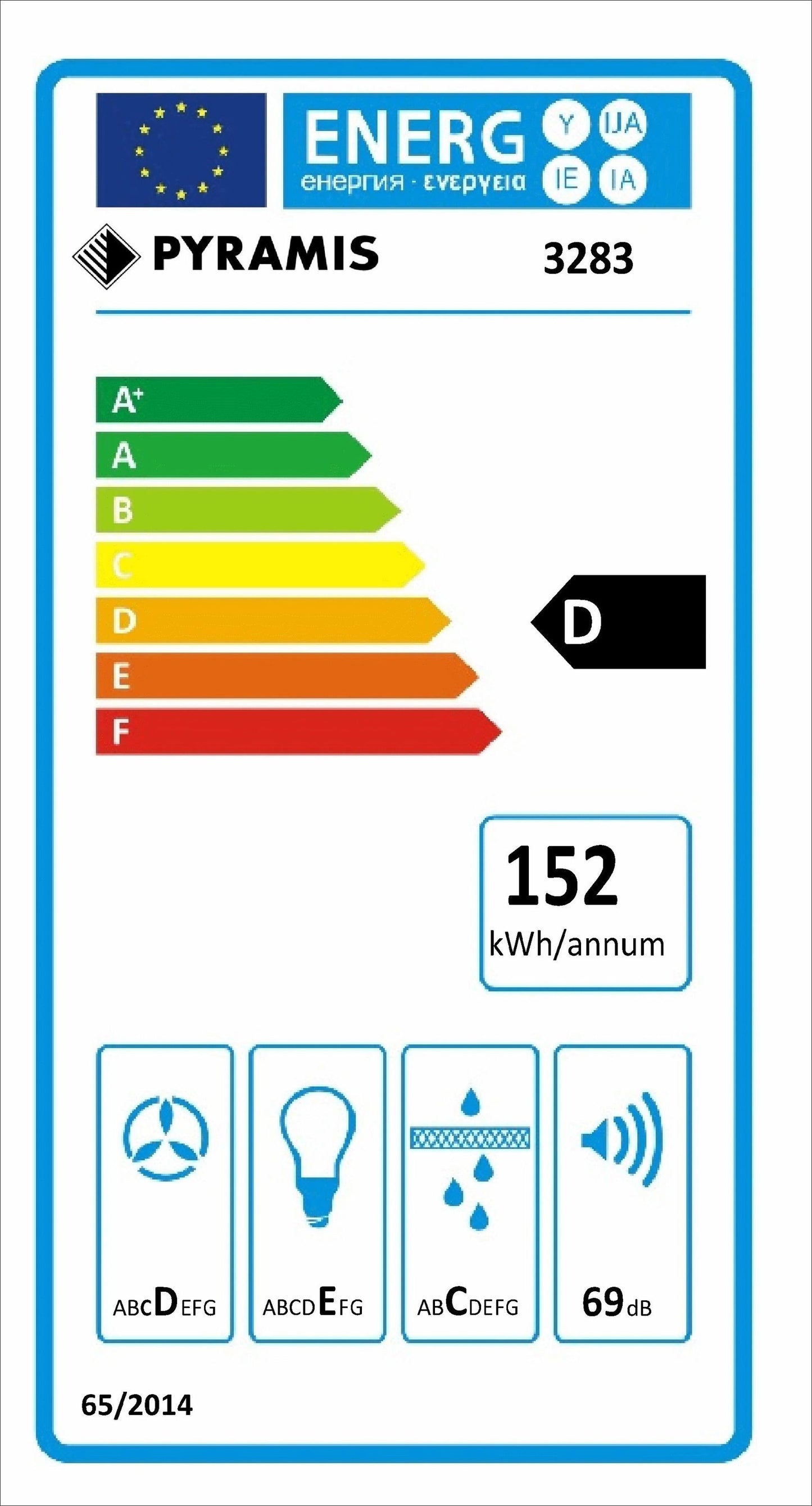 Hota decor Pyramis SILVERO 3283, 1 motor, butoane pivotante, 60cm, 537m³h - EpicHome.ro