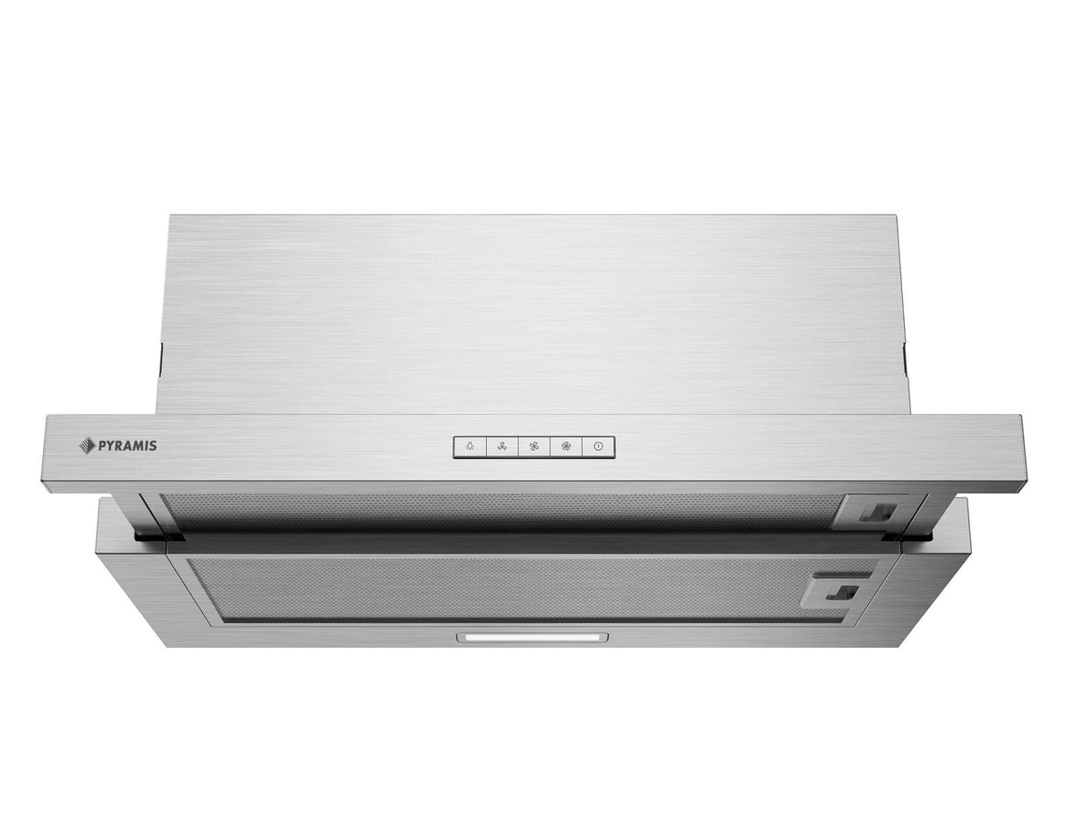Hota telescopica Pyramis Premium Power MDT, Soft Touch, Inox, 1 motor Turbo, 573m³h, 60cm - EpicHome.ro