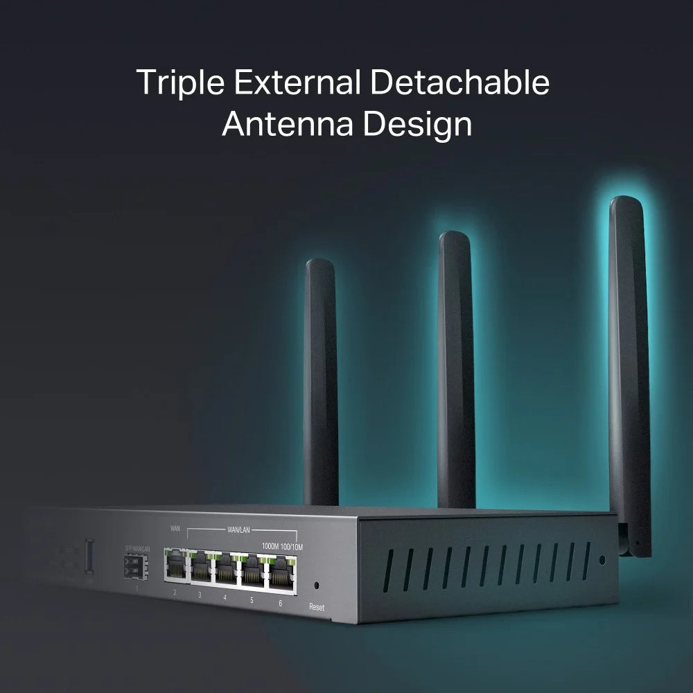 Router Wireless TP-Link Omada ER706W, VPN Wi-Fi 6 AX3000 Multi-WAN