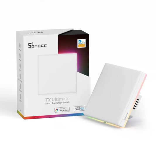 Intrerupator smart Sonoff T5-1C-86, Wireless cu full touch (1 canal), lumina LED 5A/1200W - EpicHome.ro