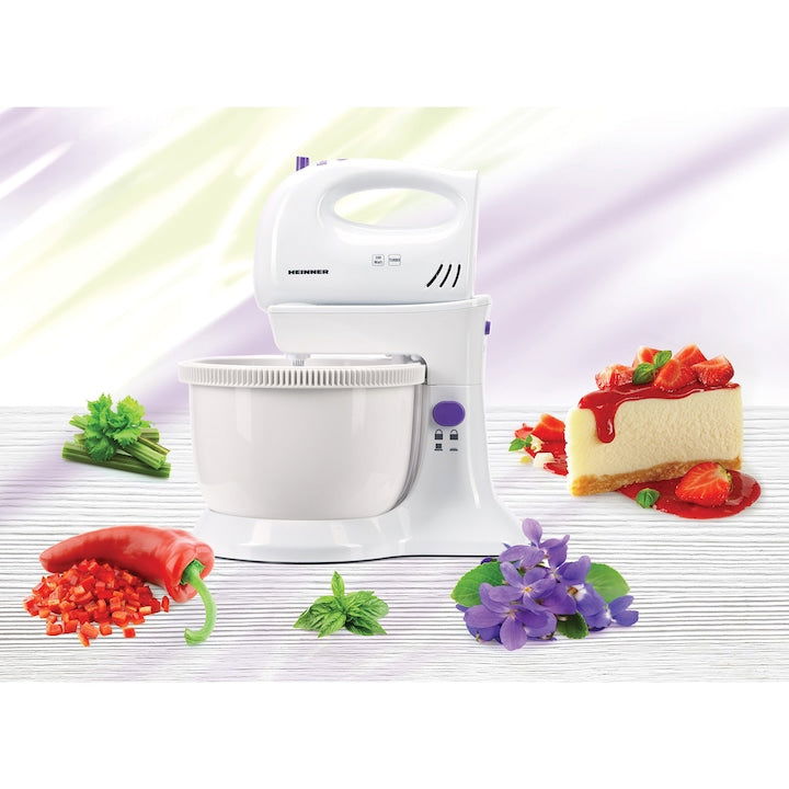 Mixer cu bol Heinner HMB-350UV, putere: 300W, 5 viteze, turbo - EpicHome