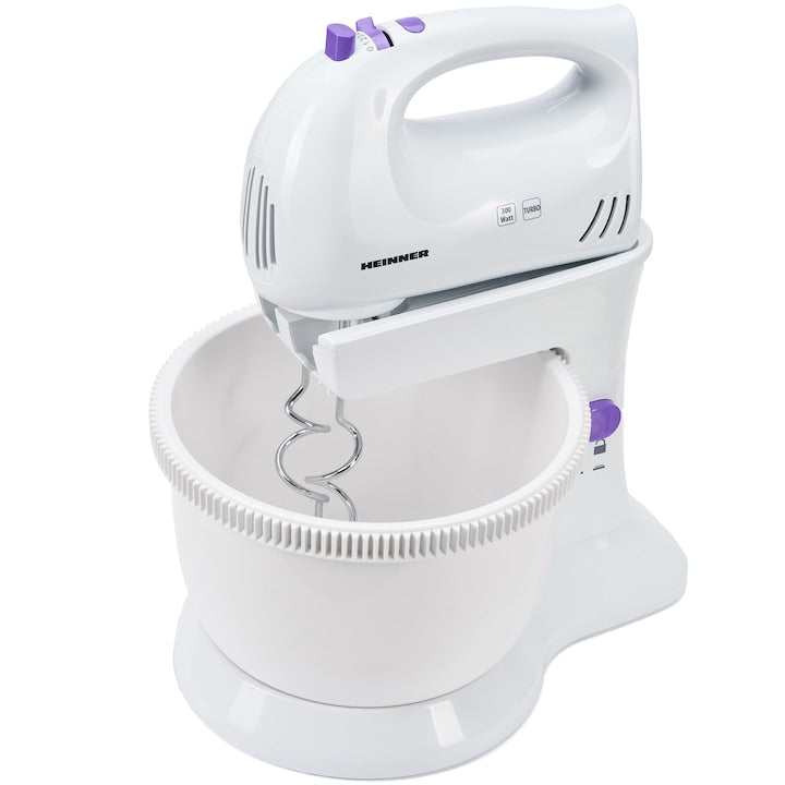 Mixer cu bol Heinner HMB-350UV, putere: 300W, 5 viteze, turbo - EpicHome