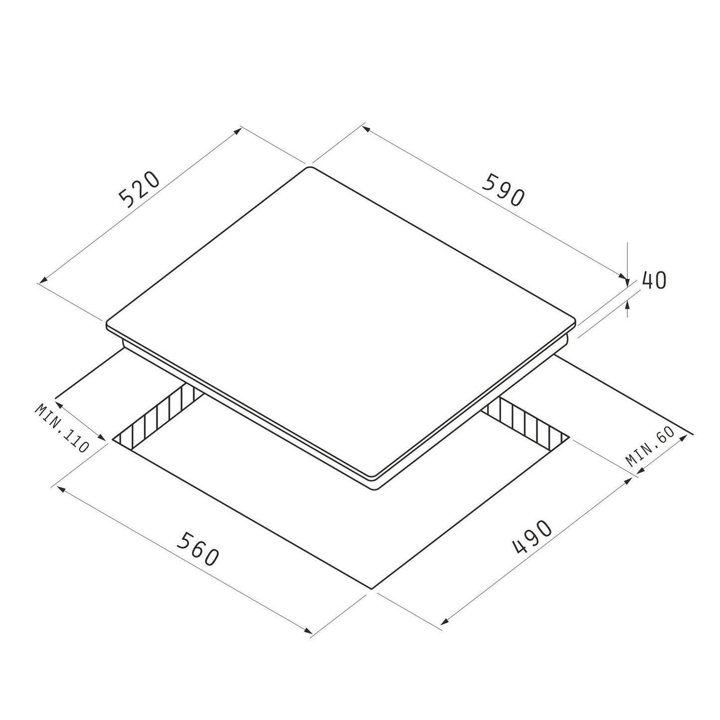 Pachet Pyramis Duo Copper Line 2080 Black Glass - cuptor electric si plita gaz, 9 functii, clasa A, 72 l, butoane retractabile, Soft Close, Rotisor, ghidaje telescopice, 4 arzatoare, gratare fonta, finisaj sticla neagra mata - EpicHome