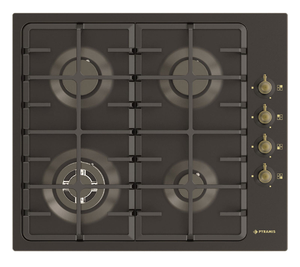 Plita gaz Pyramis 733071 Rustic, Wok, gratare fonta, 59x51 cm - EpicHome.ro