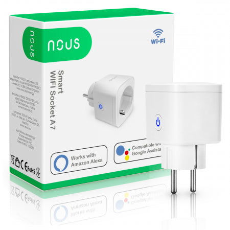 Priza smart Nous A7, Wi-Fi, 16A/3680W, protectie supratensiune - EpicHome.ro