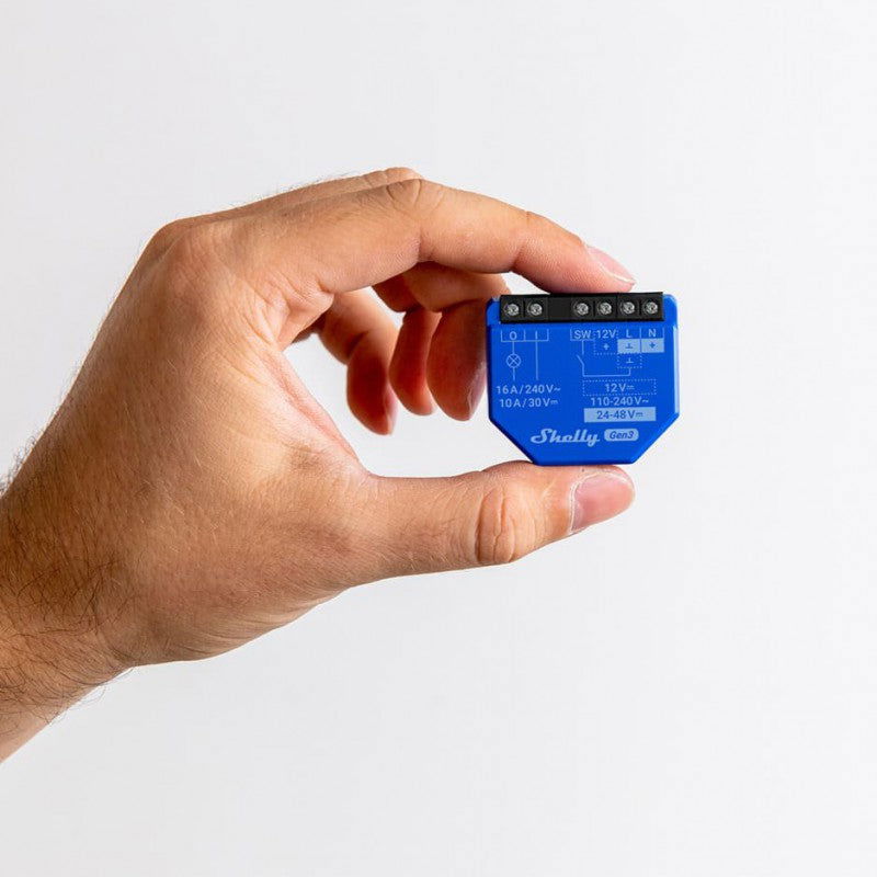Releu smart Shelly 1 GEN3, 1 canal, 16A, WiFi, contact uscat (dry contact) - EpicHome.ro