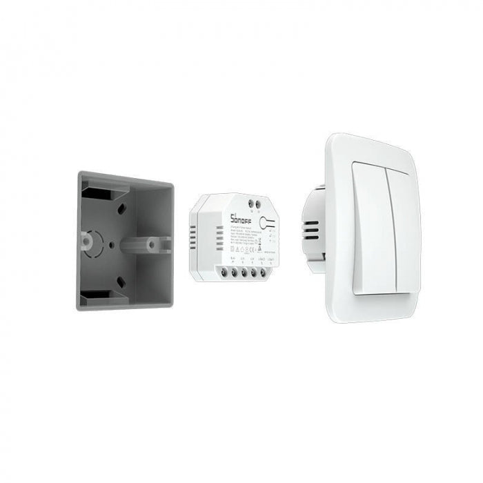 Releu smart Sonoff Dual R3 Lite, Wireless, 2 canale, Alb - EpicHome.ro