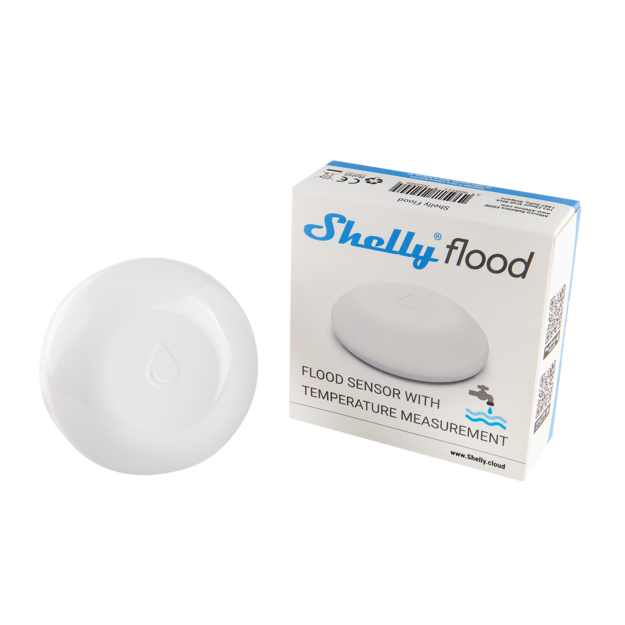 Senzor de inundatie, Shelly Flood, wireless, control aplicatie, compatibil Home Assistant - EpicHome.ro