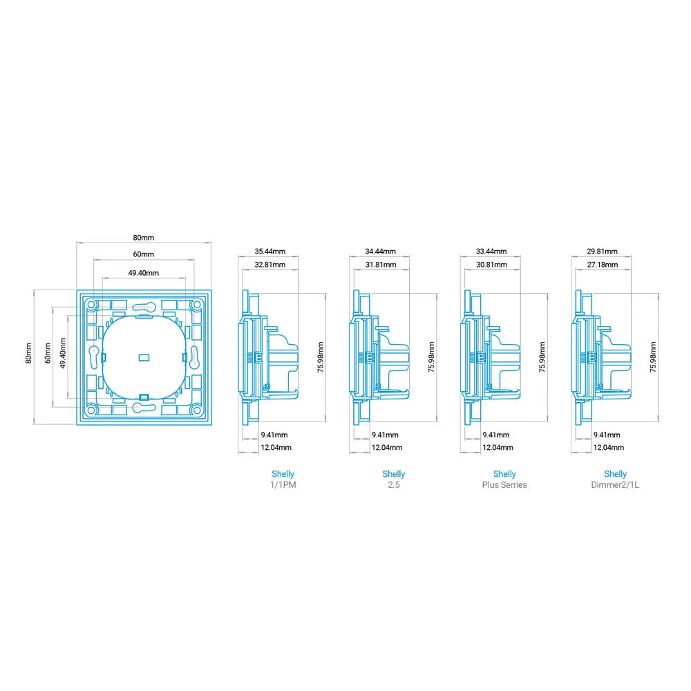 Shelly Wall Switch 1, alb - necesita releu Shelly - EpicHome.ro