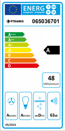 Hota total incorporabila Pyramis Turbo Plus, 55 cm, 1 motor, 730m³h, electronic control, Timer, finisaj metal vopsit gri si rama inox