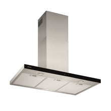 Hota decorativa Pyramis GRANDEZZO, putere de absorbtie 679mc/h, Touch Control, Timer, Boost mode, 1 motor turbo, finisaj inox si sticla neagra