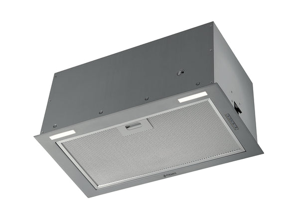 Hota total incorporabila Pyramis Turbo EF, 52 cm, 1 motor, 580m³h, electronic control, Timer, finisaj metal vopsit gri