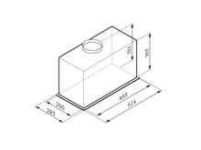 Hota total incorporabila Pyramis Turbo EF, 52 cm, 1 motor, 580m³h, electronic control, Timer, finisaj metal vopsit gri