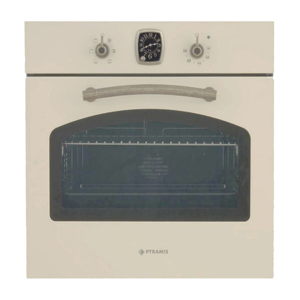Cuptor electric Pyramis 60IN 8071, 6 functii, clasa A, volum 64 litri, ceas analogic SQ, finisaj rustic