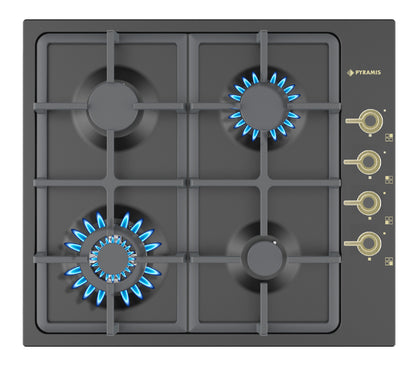 Set Rustic Pyramis 8071, cuptor electiric 6 functii, clasa A, volum 64 litri, ceas analog SQ si plita gaz, wok, gratare fonta, finisaj antichizat