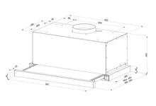 Hota telescopica Pyramis Turbo ERN 2056, Touch Control Display, putere de absorbtie 760mc/h, 1 motor turbo, 90cm