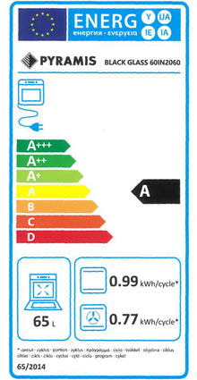 Cuptor electric Pyramis 60IN 2060_2061 MD, 10 functii, clasa A, 65 litri, Aqua Clean, butoane rotative, timer digital