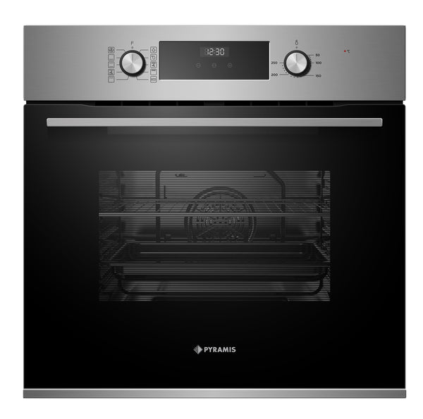 Cuptor electric Pyramis 60IN 2070_2071 MD, 10 functii, clasa A, 70 litri, Soft Close, sticla rece, ghidaje telescopice, butoane retractabile, timer digital