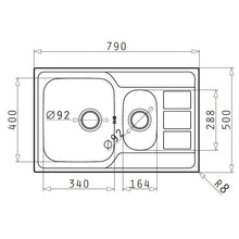 Chiuveta inox Pyramis ATHENA EXTRA 79x50 1 1/2B 1D - EpicHome.ro