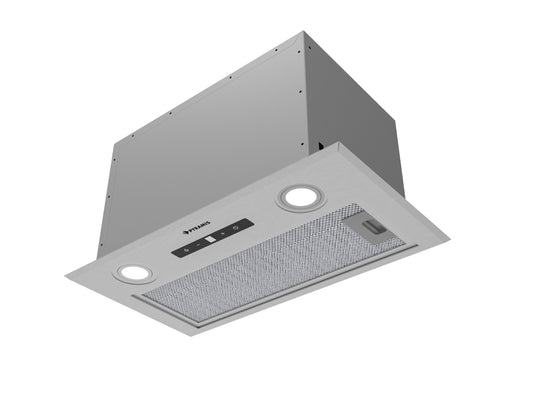 Hota total incorporabila Pyramis MD, 1 motor, putere de absorbtie maxima 618mc/h, 52cm, Touch control, finisaj inox