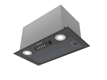 Hota total incorporabila Pyramis MD, 1 motor, putere de absorbtie maxima 618mc/h, 52cm, Touch control, finisaj metal vopsit negru