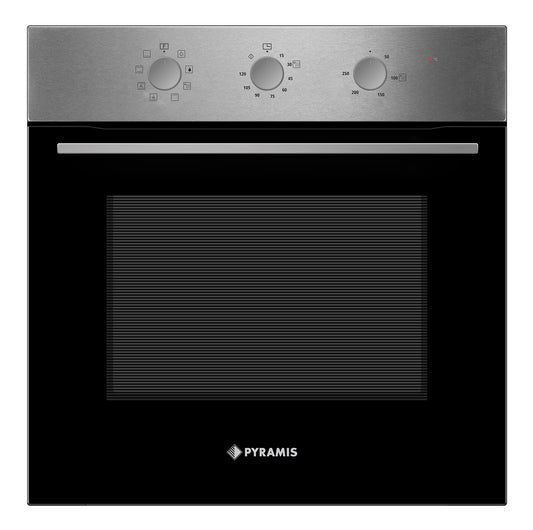 Cuptor electric Pyramis 60IN 6070 Megalo Inox, 8 functii, clasa A, volum 65 litri, Aqua Clean