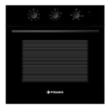 Cuptor electric Pyramis 60IN 6075 Megalo Black Glass, 8 functii, clasa A, volum 65 litri, Aqua Clean