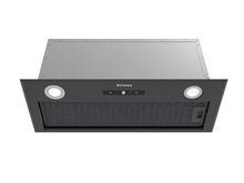 Hota total incorporabila Pyramis MD, 1 motor, putere de absorbtie maxima 618mc/h, 70cm, Touch control, finisaj metal vopsit negru