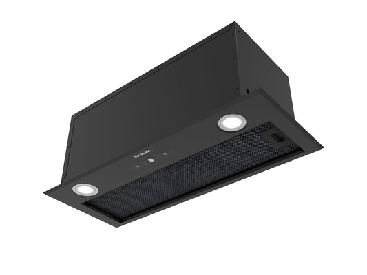 Hota total incorporabila Pyramis MD, 1 motor, putere de absorbtie maxima 618mc/h, 70cm, Touch control, finisaj metal vopsit negru