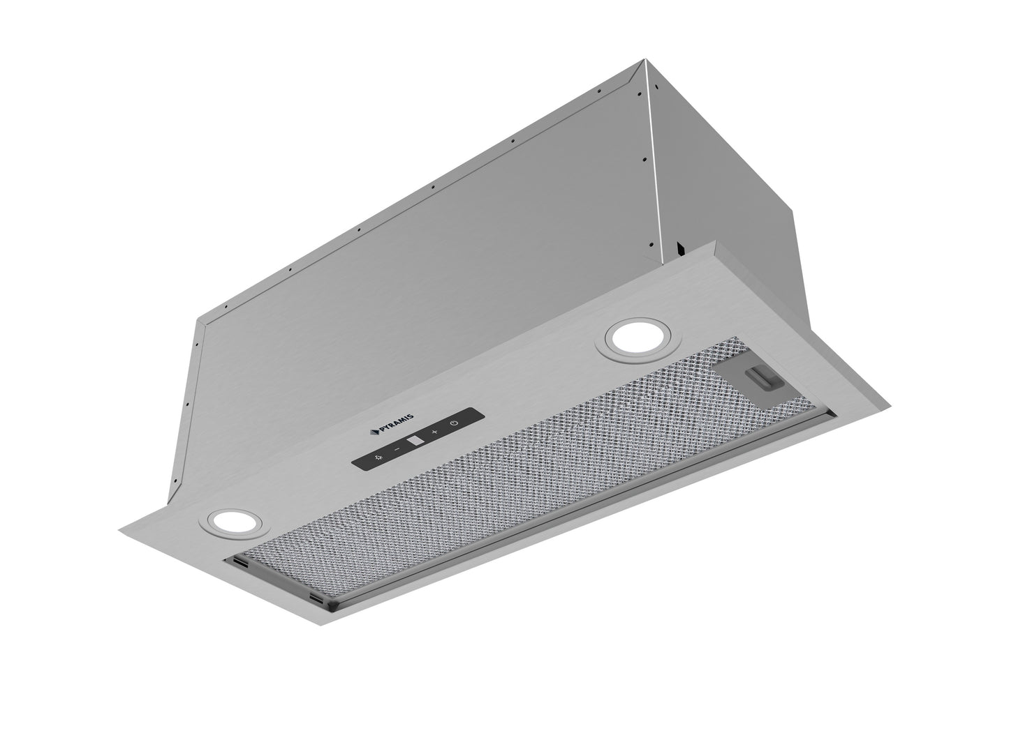 Hota total incorporabila Pyramis MD, 1 motor, putere de absorbtie maxima 618mc/h, 70cm, Touch control, finisaj inox