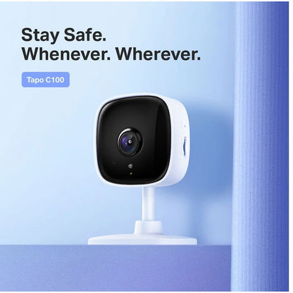 Camera de supraveghere Smart TP-Link Tapo C100 cu Night Vision, Full HD 1080P, Utilizare Baby Monitor Wireless Audio Video, Detectarea miscarii, Alarma sonora si luminoasa, Two-Way Audio, Mod Privacy, Stocare locala, IP Wi-Fi, Alb - EpicHome