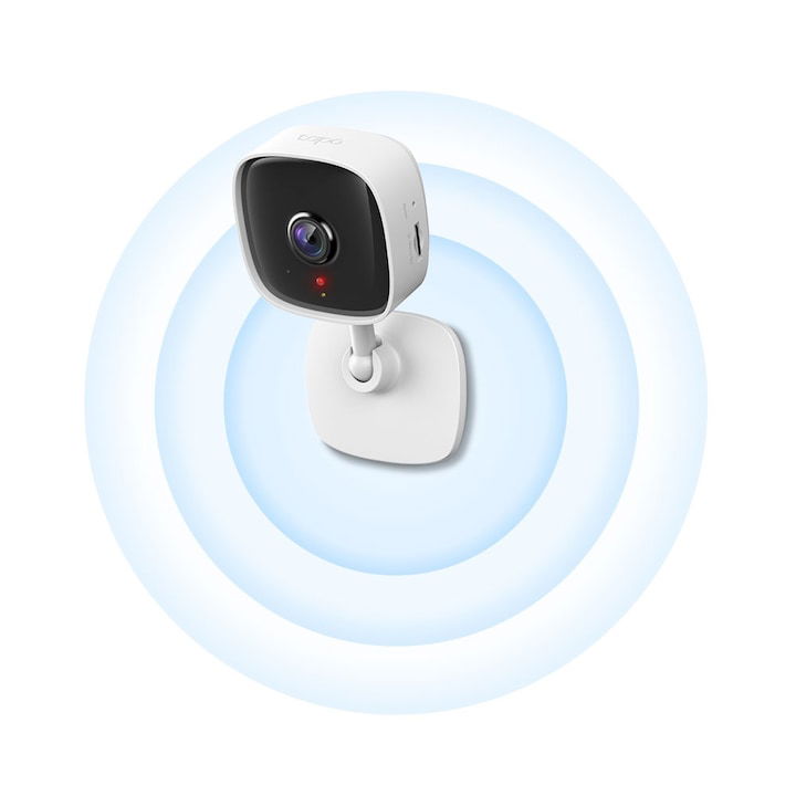 Camera de supraveghere Smart TP-Link Tapo C110 cu Night Vision, Ultra HD, Utilizare Baby Monitor Wireless Audio Video, Detectarea miscarii, Alarma sonora si luminoasa, Two-Way Audio, Mod Privacy, Stocare locala, IP Wi-Fi, Alb - EpicHome