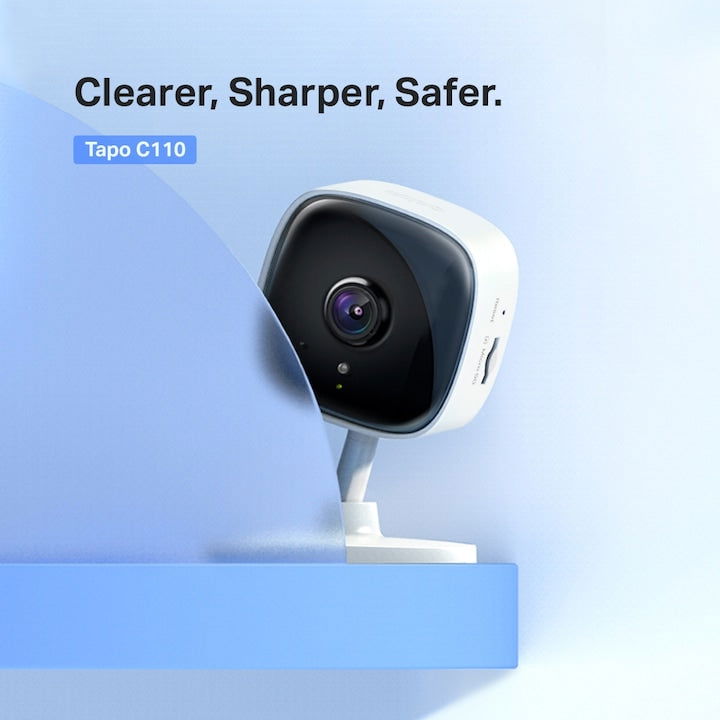 Camera de supraveghere Smart TP-Link Tapo C110 cu Night Vision, Ultra HD, Utilizare Baby Monitor Wireless Audio Video, Detectarea miscarii, Alarma sonora si luminoasa, Two-Way Audio, Mod Privacy, Stocare locala, IP Wi-Fi, Alb - EpicHome