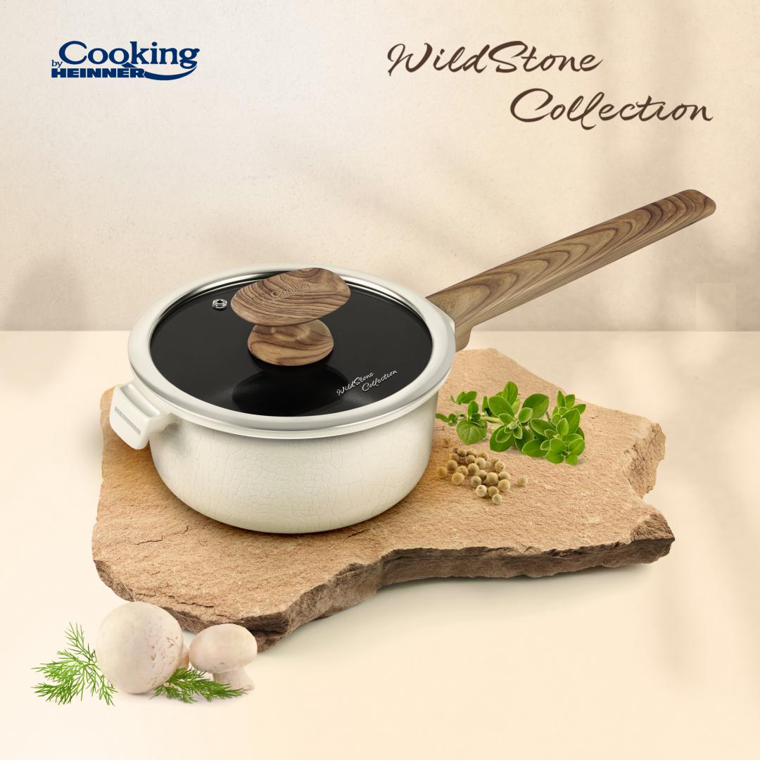 Caserola aluminiu + capac 18x9cm, Wild Stone, Cooking By Heinner - EpicHome
