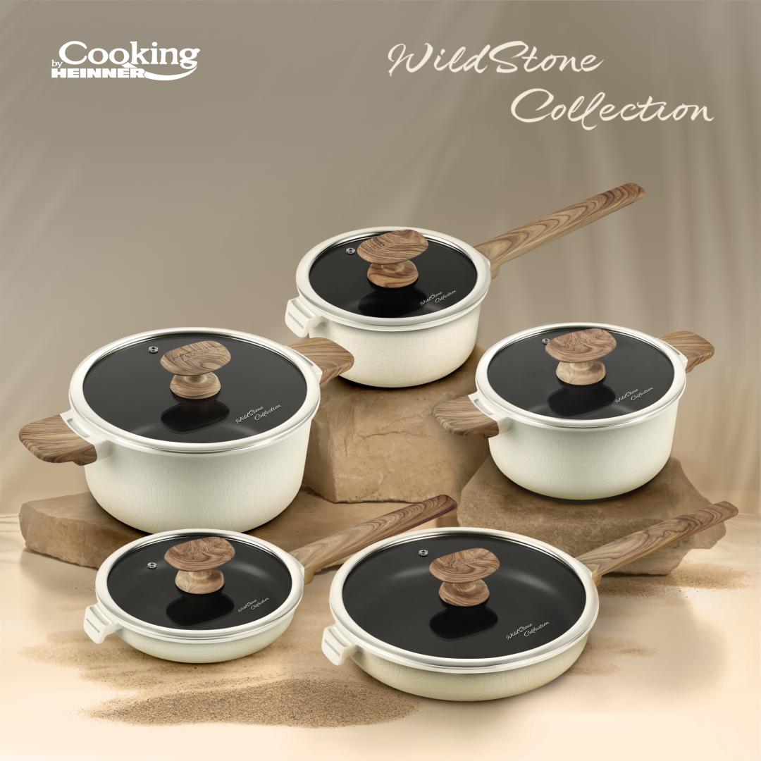Caserola aluminiu + capac 18x9cm, Wild Stone, Cooking By Heinner - EpicHome