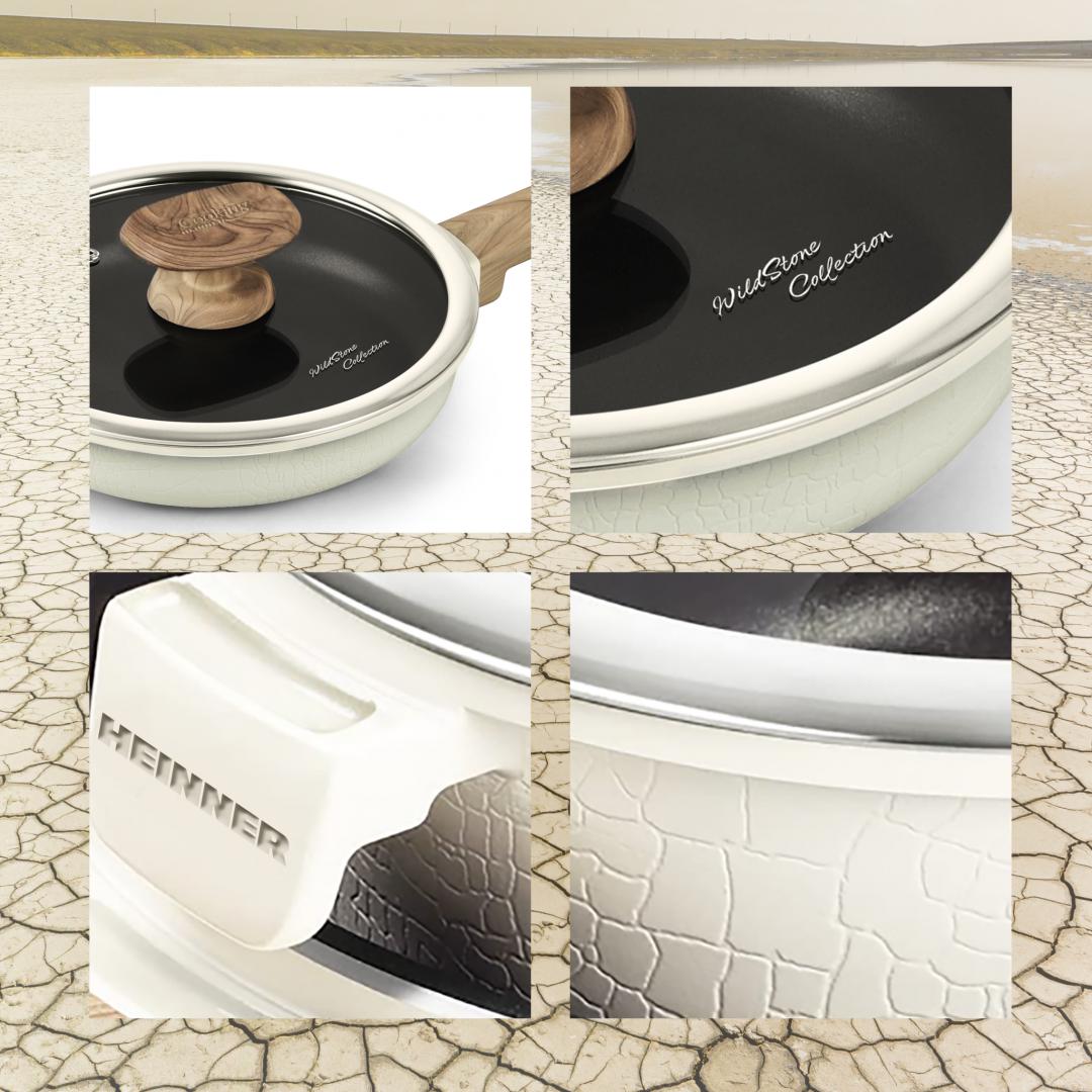 Caserola aluminiu + capac 18x9cm, Wild Stone, Cooking By Heinner - EpicHome