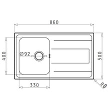 Chiuveta inox Pyramis ALEA 86x50 1B 1D - EpicHome.ro