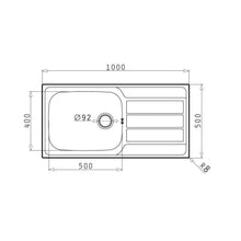 Chiuveta inox Pyramis ATHENA PLUS DIAMOND 100x50 1B 1D - EpicHome.ro