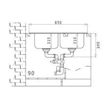 Chiuveta inox Pyramis CELESTE 83x83 2B 1D - EpicHome.ro