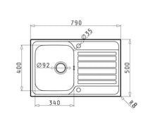 Chiuveta inox Pyramis FEDRA 79x50 1B 1D - EpicHome.ro