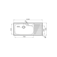 Chiuveta inox Pyramis TITAN 116x50 1B 1D - EpicHome.ro